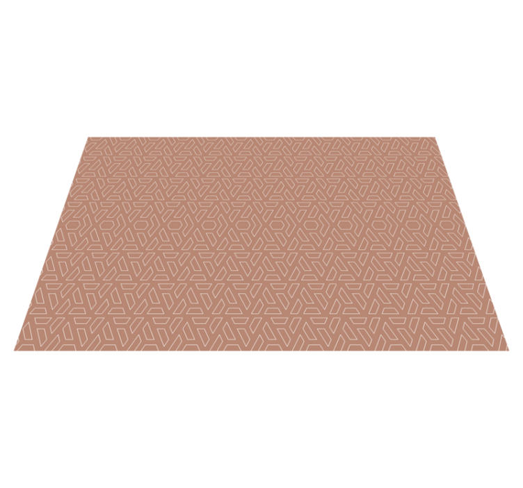 Stylish brown element geometric vinyl rug - TenStickers