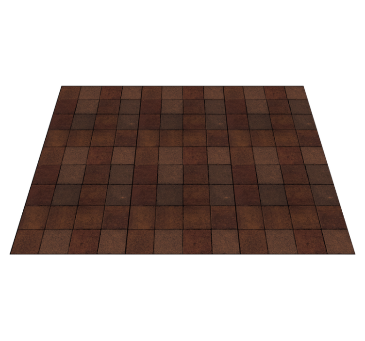 Earthy Tiled Surface tile vinyl rug - TenStickers
