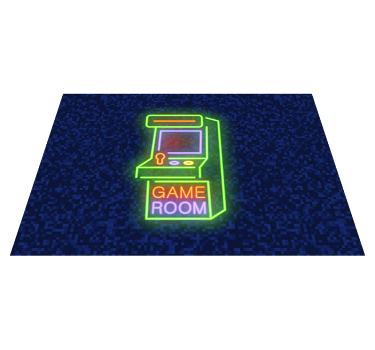 Game Room Glow teenager vinyl rug - TenStickers