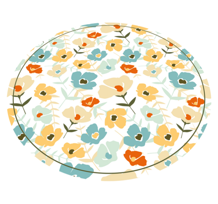 Watercolor FlowersWatercolor Flowers nature rug - TenStickers