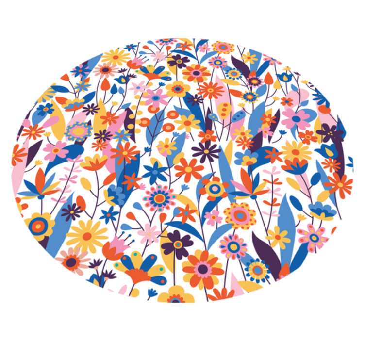 Multicolored Flowers nature rug - TenStickers