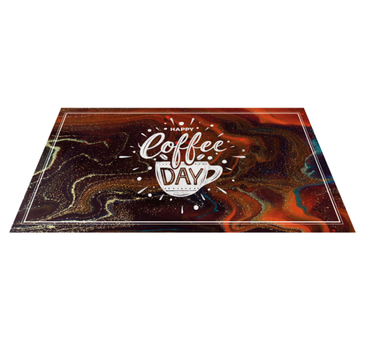 coffee marble custom rug - TenStickers