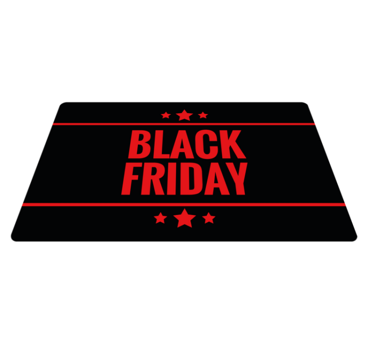 Black Friday text black rug - TenStickers