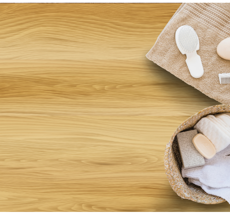 Simple texture wood vinyl rug - TenStickers