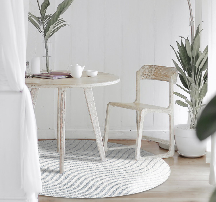 Soft wave patterns living room vinyl rug - TenStickers