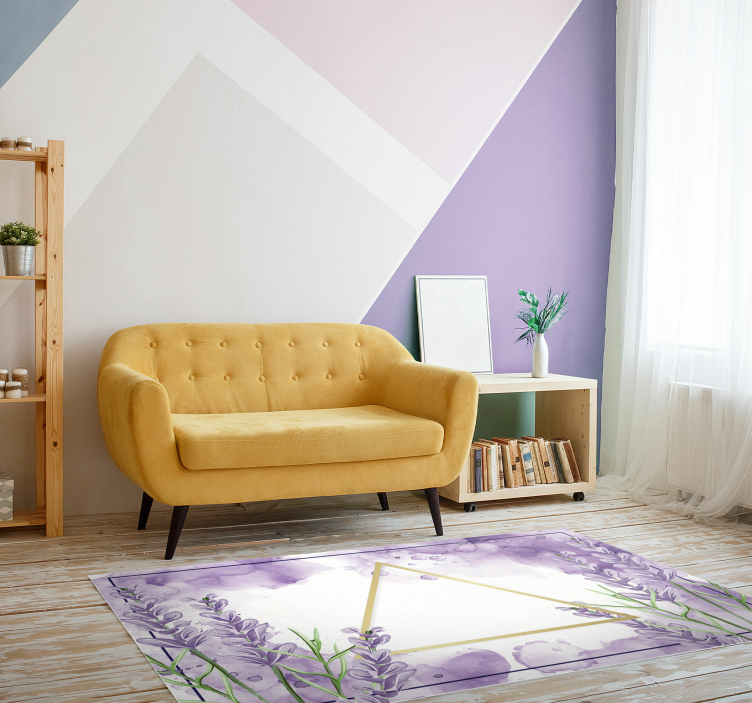 Digital lavender triangle modern rug - TenStickers