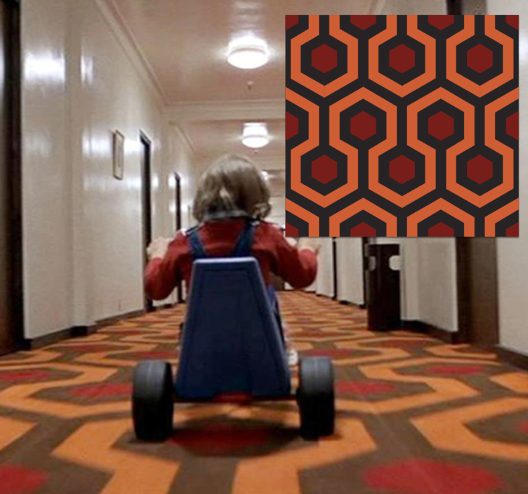 Shining hallway geometric pattern rug - TenStickers