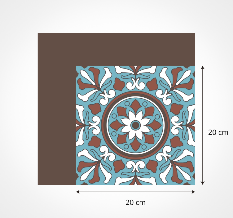 Arabian Turquoise tile carpet - TenStickers