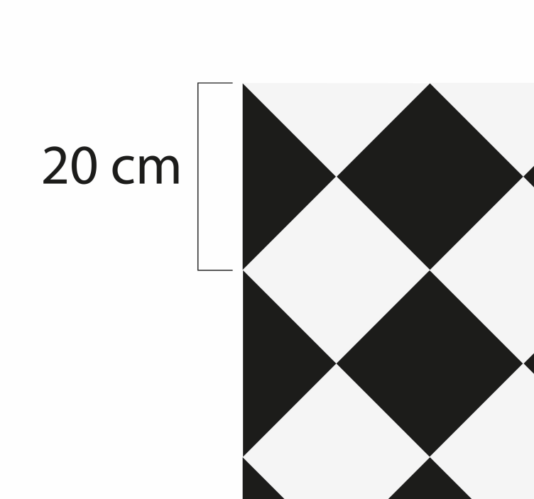 Black and white rhombuses tile carpet - TenStickers