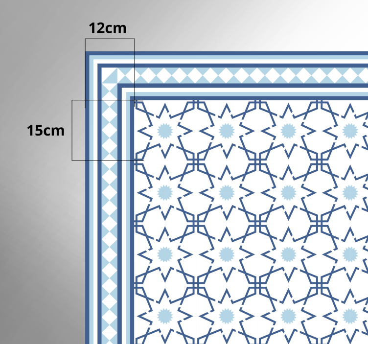 Tiled Geometric Pattern tile vinyl rug - TenStickers