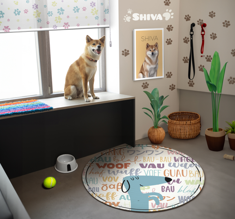 dog bark animal mat - TenStickers