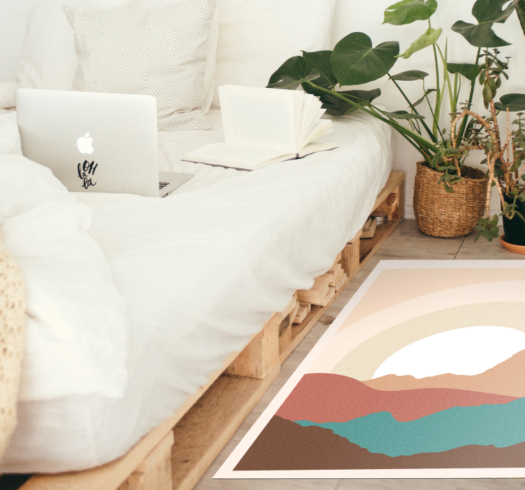 Sunrise in the Forest nature vinyl rug - TenStickers