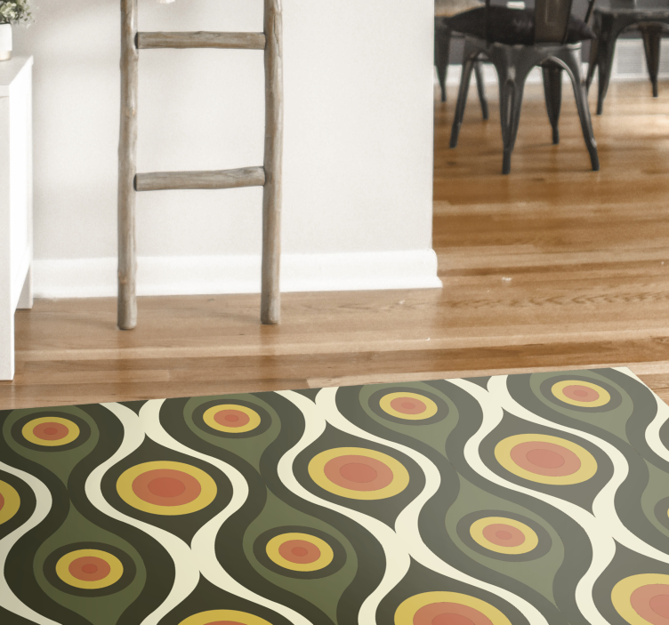 70s Green Eyes vintage rug - TenStickers
