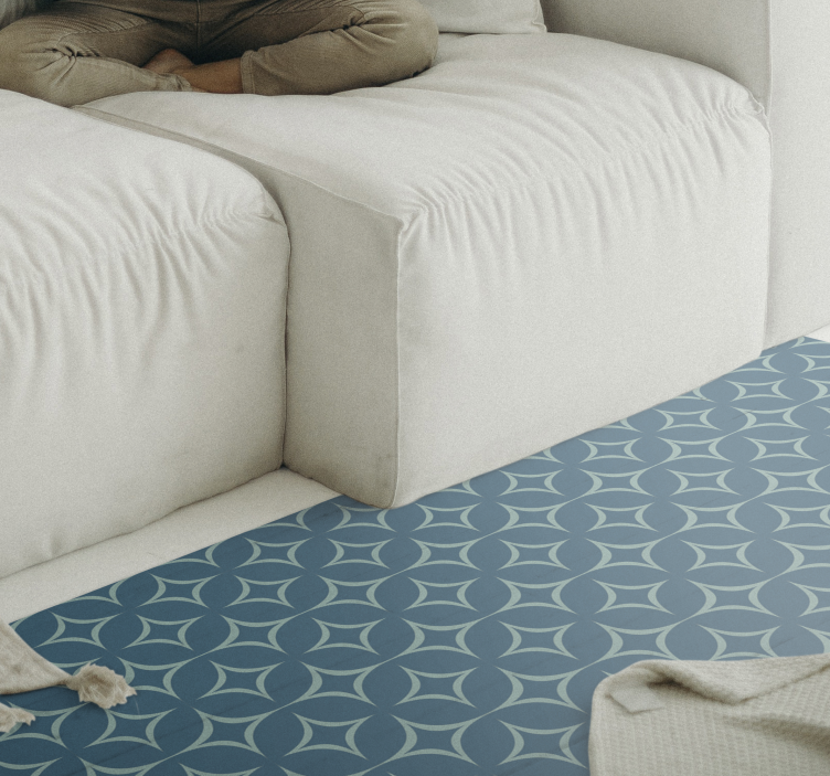 70s Turquoise vintage rug - TenStickers