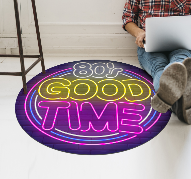 80's Good Time custom vinyl rug - TenStickers
