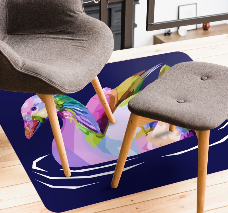 Abstract Duck Art animal vinyl rug - TenStickers
