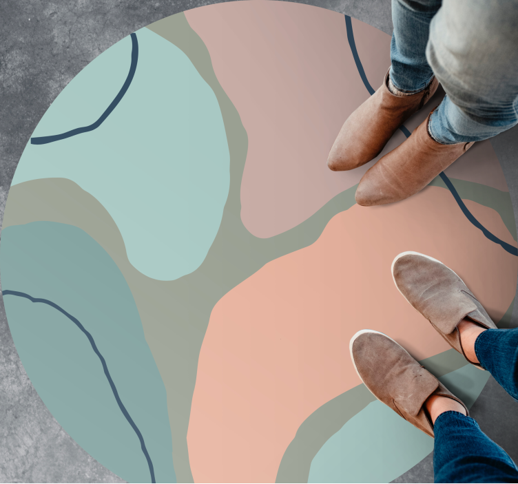 Abstract Geometric Shapes minimalist rug - TenStickers