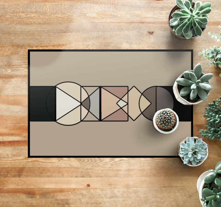 Abstract Geometries geometric vinyl rug - TenStickers