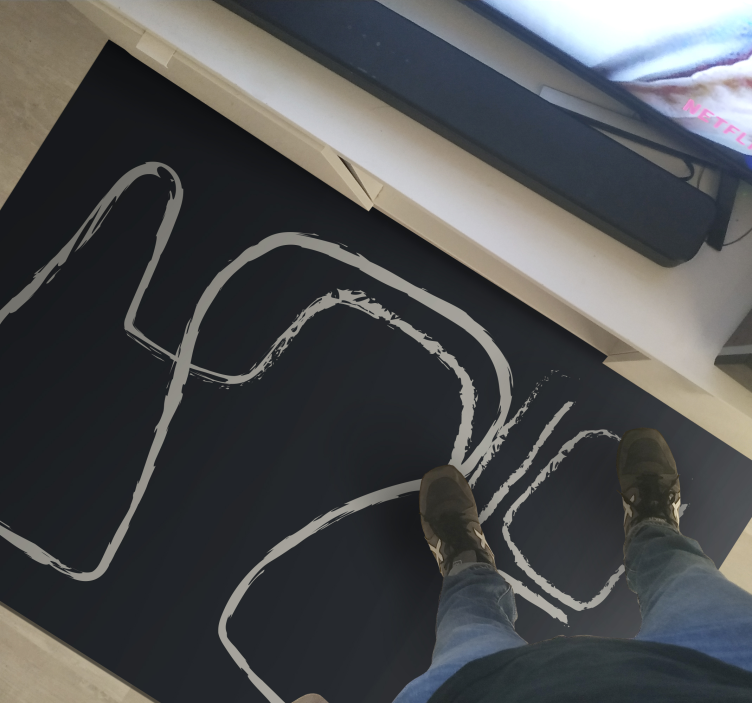 Abstract Line Patterns minimalist vinyl rug - TenStickers