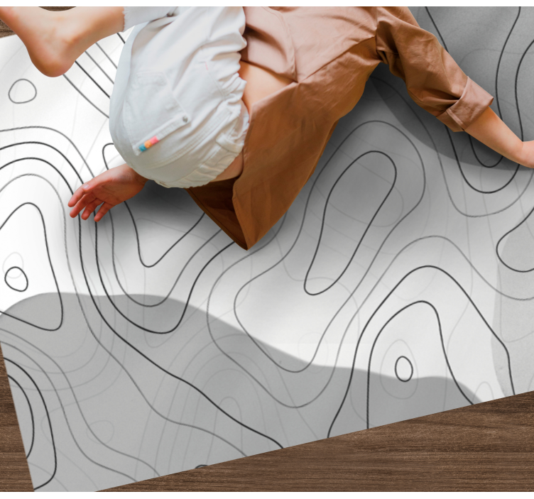 Abstract Linear Patterns minimalist vinyl rug - TenStickers