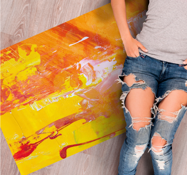 Abstract Marbling textured vinyl rug - TenStickers