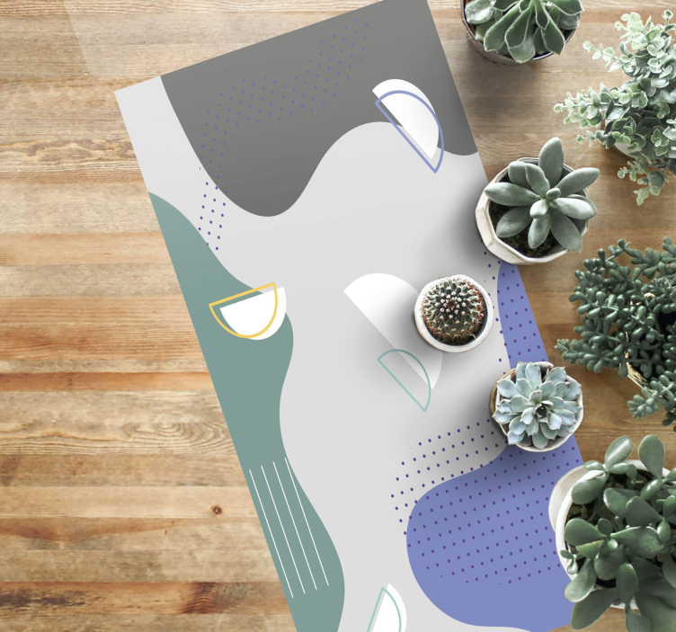 Abstract Minimal Design minimalist vinyl rug - TenStickers