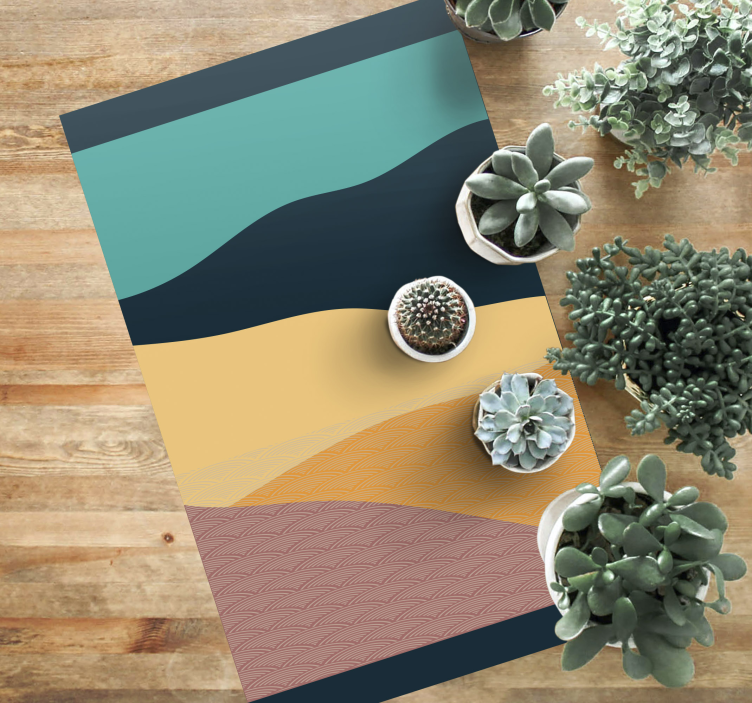 Abstract Mountain modern rug - TenStickers