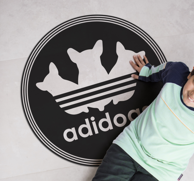 Adidogs funny animal vinyl rug - TenStickers