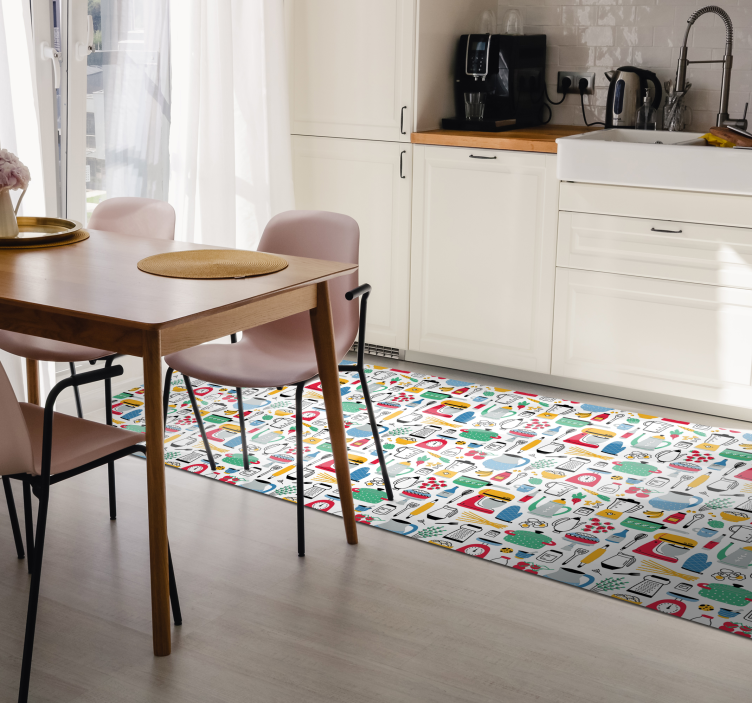 Alphabet Tiles alphabet vinyl rug - TenStickers