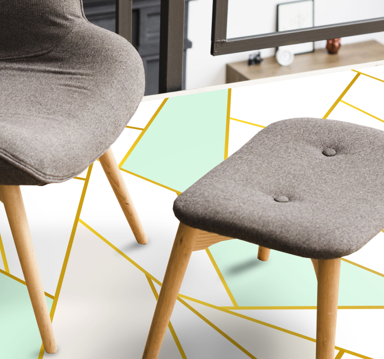 Angular Pastel Mosaic geometric vinyl rug - TenStickers