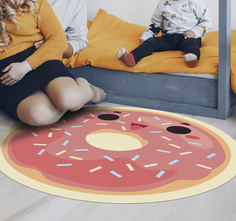 Animated Donut vinyl rug - TenStickers