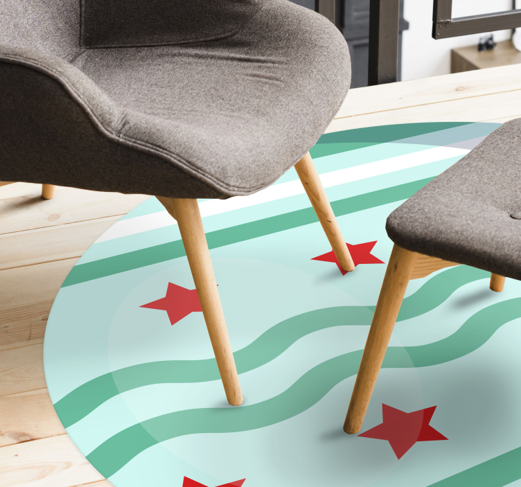Aquatic Star Motif star vinyl rug - TenStickers