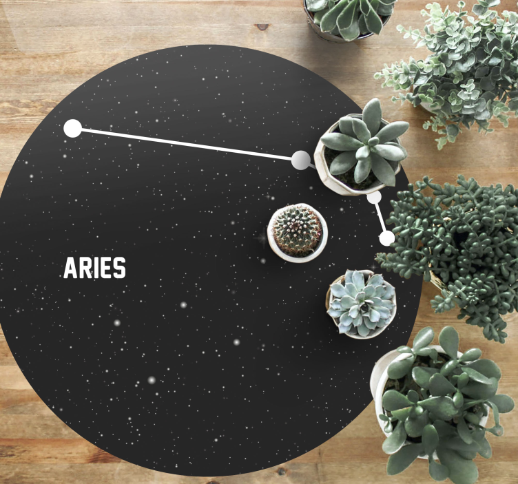 Aries Constellation star vinyl rug - TenStickers