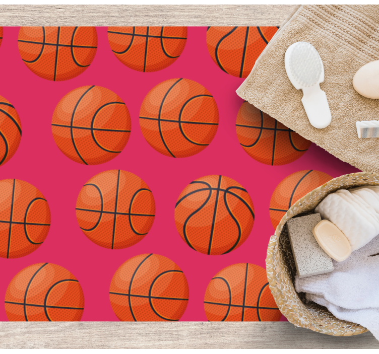 Basketball Motif vinyl rug - TenStickers