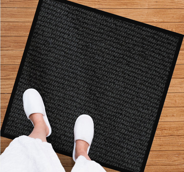 Textured Black Layer bathroom vinyl rug - TenStickers