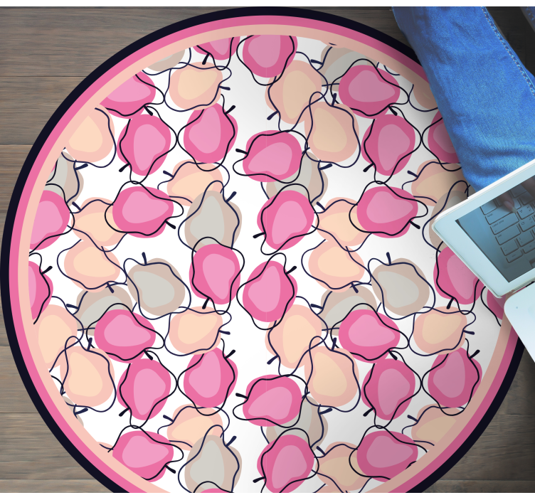 Blush fruit arrangement kitchen vinyl rug - TenStickers
