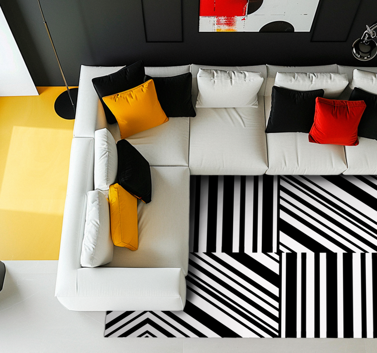 Bold Striped Pattern stripes carpet - TenStickers