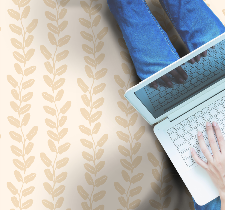 Botanical Pattern floral vinyl rug - TenStickers