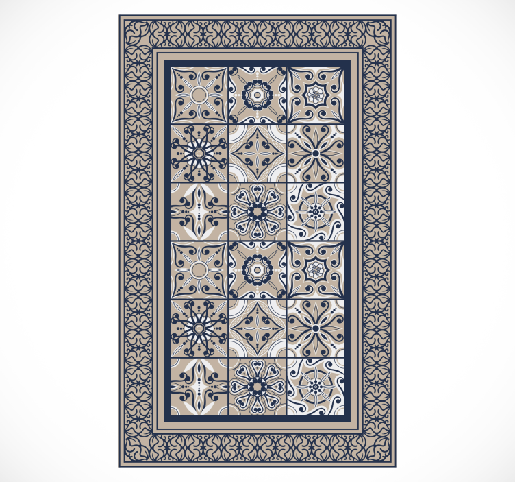 Brown vintage tile carpet - TenStickers