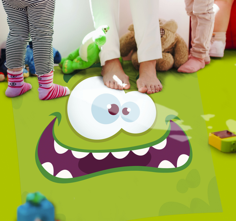 Cartoon Monster Character kids vinyl rug - TenStickers