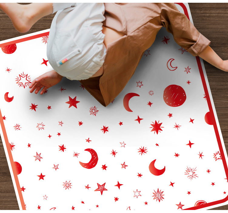 Celestial Elements star vinyl rug - TenStickers