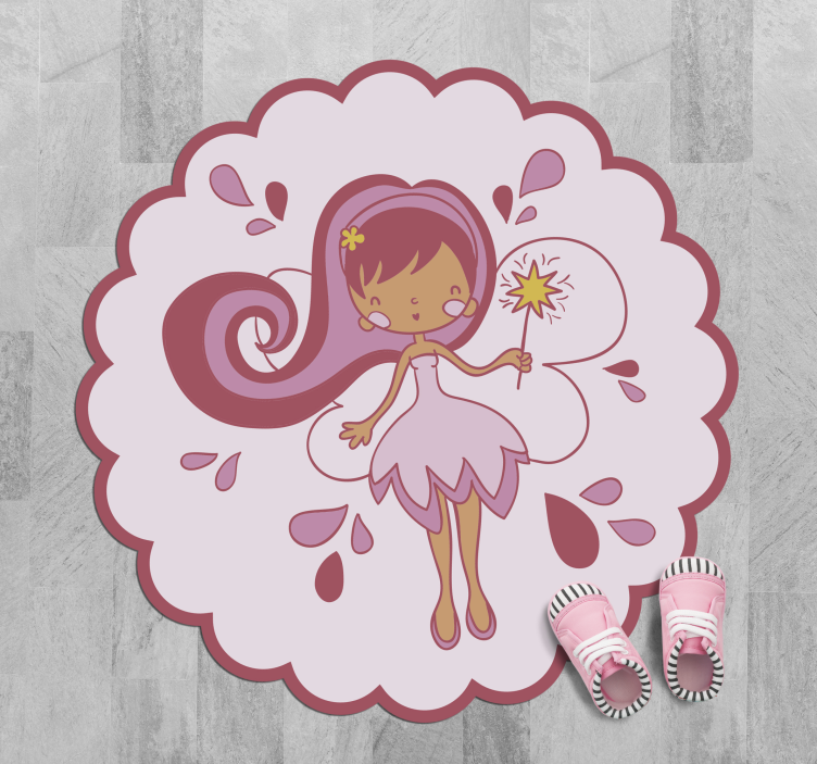 Charming Fairy Figure kids vinyl rug - TenStickers