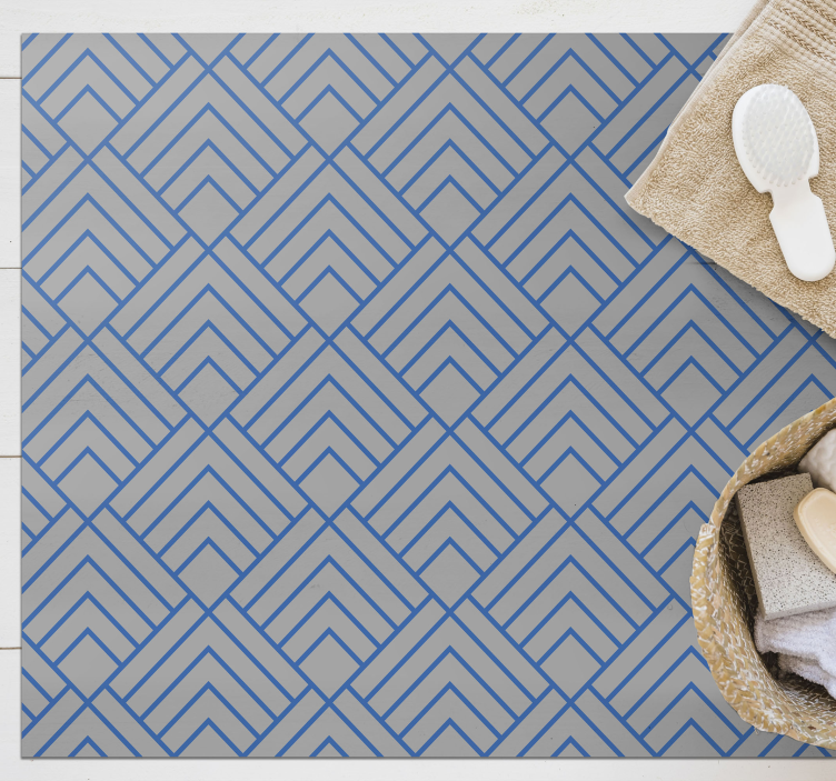 Chevron Lines Pattern geometric vinyl rug - TenStickers