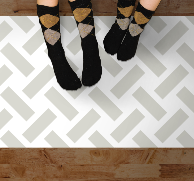 Chevron Pattern geometric vinyl rug - TenStickers