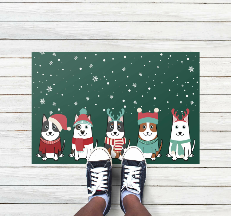 Christmas dogs christmas sticker - TenStickers