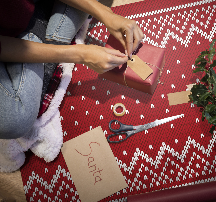 Christmas typical poattern vinyl rug - TenStickers