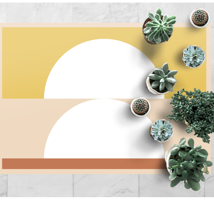 CIRCULAR MINIMALISM minimalist vinyl rug - TenStickers