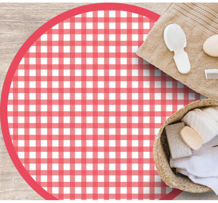 Classic Checkered Pattern stripes vinyl rug - TenStickers