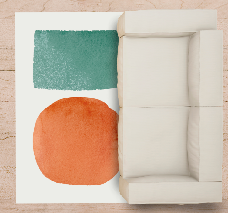 Abstract segments living room vinyl rug - TenStickers