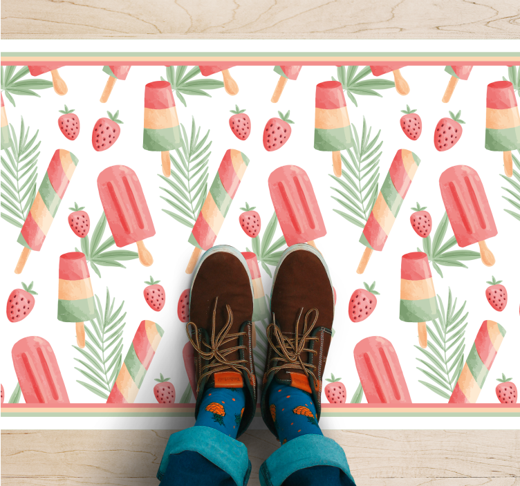Colorful Ice Treats vinyl rug - TenStickers